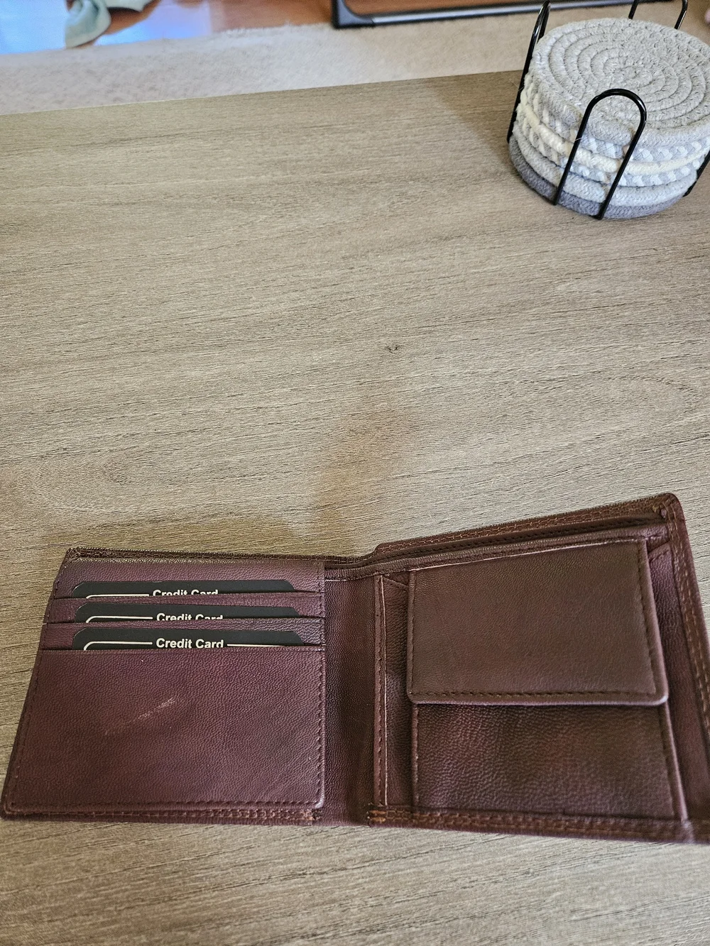 Berreri Men’s Brown Leather Bifold Wallet